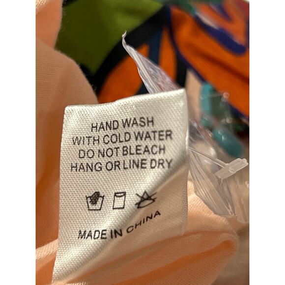 Palms Away‎ Dress Womens S Multicolor Short Sleeve Cotton Mini Summer Vacation - Picture 11 of 13